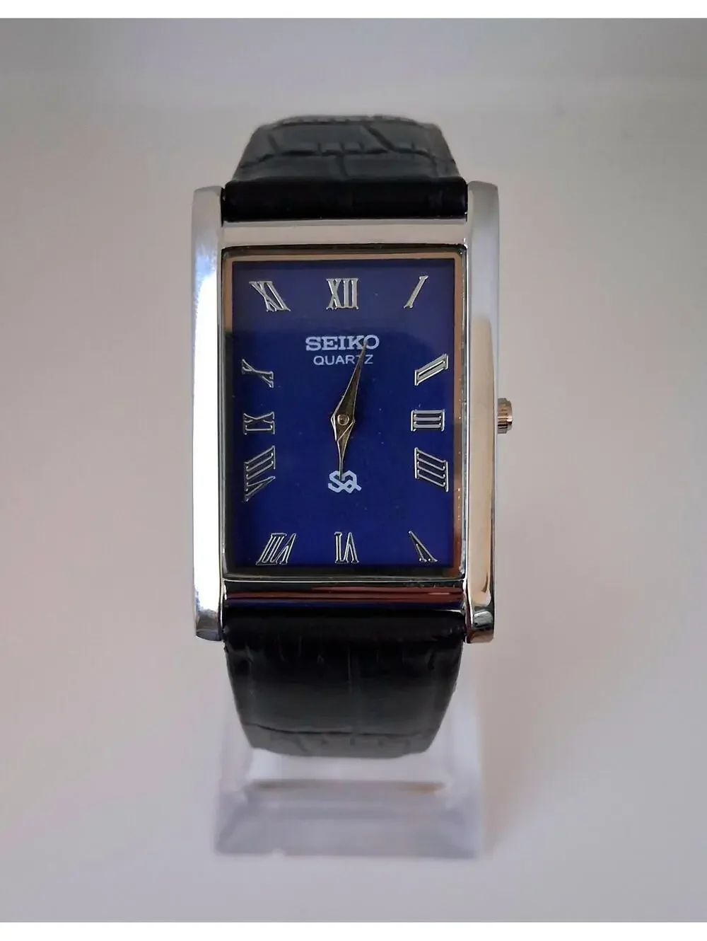 Men's Tank Blue Dial Dress Watch & Batt-Dial